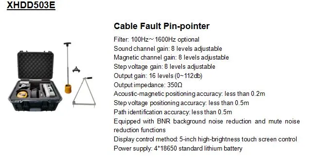 Xhdd503e Digital Cable Fault Pinpointer for Underground Cable Fault Locating Precisely 0